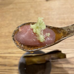 根津 焼鳥 照隅 - ササミ昆布締め煎り酒昆布焼き