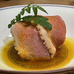 根津 焼鳥 照隅 - かすみ鴨下仁田葱すき焼き風