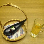 Tokiwaya Ryokan - 食前酒と花豆りんご煮