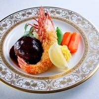 淡路島ハンバーグ&エビフライ