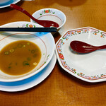 Gyouza No Oushou - 最近血圧高めでスープを残しました。