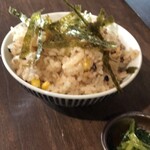 Cooked rice with 23-grain rice and corn