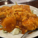 一二三凱旋楼 - エビと玉子のチリソース煮(480円)