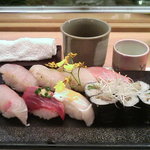 Umino Hana - 地魚旬寿司。値段はお手ごろでお腹もだいまんぞく。