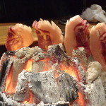 柳家 - この背脂（脂肪）の厚みを見て下さい（メス猪、２０１３年１月）