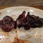 柳家 - 鴨のレバー（肝臓）とハツ（心臓）