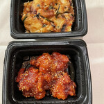 韓国家庭料理 扶餘 - 海鮮チヂミとヤンニョムチキン　ともに400円