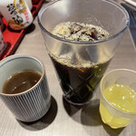 Yuzuan - お茶、デザートにアイスコーヒーと柚子ゼリー