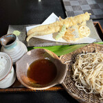 蕎麦荒井 - 穴子天ぷら蕎麦　⭐️蕎麦つゆと天つゆは別々で別物‼️