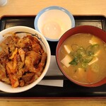 Matsuya - 焼キムチ牛めし豚汁半熟玉子セット  ¥730（税込）