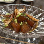 金町製麺 - イカゲソと大根の肝炒め　400円