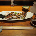 小判寿司 - 鰻の蒲焼き ＆ 冷酒（写楽）