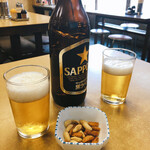 下総屋食堂 - ビールとカキピー