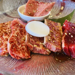 焼肉KEN - 上タン塩、上カルビ、上ハラミ、ヒレ