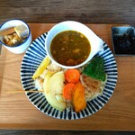 古知堂cafe 千の春 - ■スープカレー(オーガニック野菜の素揚げ添え)