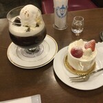 Bashamichi Juubankan - 「イチゴのショートケーキ」と「コーヒーフロート」
