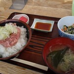 樹海 - ネギトロ定食、大盛り。
