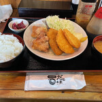 曙町 大衆居酒屋だるま - ミックスフライ定食 750円