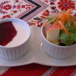 ケル シャンス - 前菜（フルーツサラダとムース）