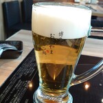 博多もつ鍋おおやま - 黒ラベル(生ビール)640円