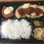 喜良喰 - 魚のフライと少しのタラコ・スパゲティの弁当