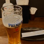 かこも 北浜店 - ワンコインセット　生中(飲みかけ)