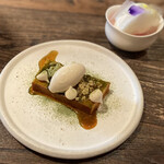 aru - 名古屋コーチン卵のプリン ほうじ茶アイス