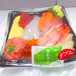 Sushi Joutou - ９種盛りの海鮮丼ダブル　１６０９円（税込）デフォ【２０２２年２月】