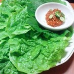 玉一 - サムギョプサルのサンチュやエゴマの葉♪