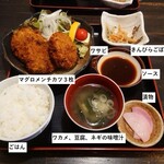 Menojiya - まぐろメンチカツ定食_1000円