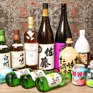 Enjoy a wide variety of sake. We also have rare raw makgeolli “tiger”!