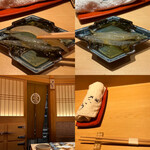 鮨 さいとう - 白魚、カウンター正面