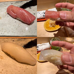 鮨 さいとう - 大トロ、ヤリイカ