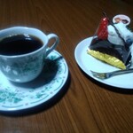 シティーライト - 家で淹れたノアール     妙高市のかまだで購入のケーキ 