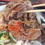 丸池製麺所 - 肉たっぷり