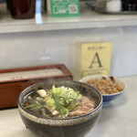 いずみ食堂 - 鴨山菜そばとたこめし（小）