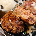 牛庵 - 黒毛和牛ハンバーグ100g＋黒毛和牛焼肉70g＋ステーキ70g