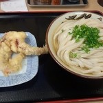 讃岐うどん いわい - ひやあつ大+ゲソ天