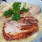 塩そば専門店 桑ばら - ずわい蟹と蟹味噌たまごとじそば ～〆ごはん付き～