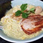 塩そば専門店 桑ばら - ずわい蟹と蟹味噌たまごとじそば ～〆ごはん付き～