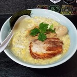 塩そば専門店 桑ばら - ずわい蟹と蟹味噌たまごとじそば ～〆ごはん付き～