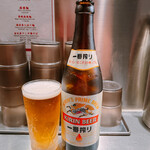 麺屋 愛心 - 一番搾り 中瓶 480円