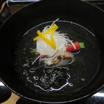 一本杉 川嶋 - アンコウ　輪島の海苔　椀