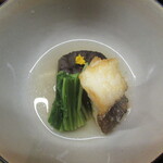 一本杉 川嶋 - 沢野ゴボウ　水菜　メバルの揚げ出し