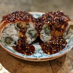 さんま黒焦げ食堂 - カキ春巻