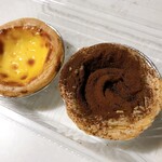 プチパンケーキ flap - エッグタルト(230円）、ティラミスタルト(280円）