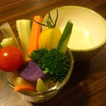 くるるの杜 農村レストラン - 【2012年12月】道産野菜等をバーニャカウダーで。