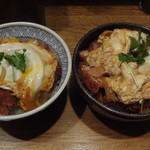 とりかつ丼の黒兵衛 - とりかつ丼　並＆ダブル