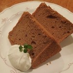 スイーツアンドカフェたまて箱 - シナモンのシフォンケーキ