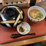 かもがた茶屋 - かつ丼セット　ハーフうどん【2022.2】